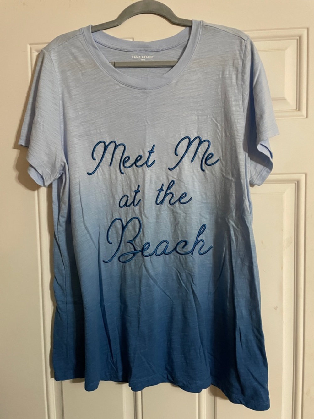 Lane Bryant Light Blue Ombre Tee